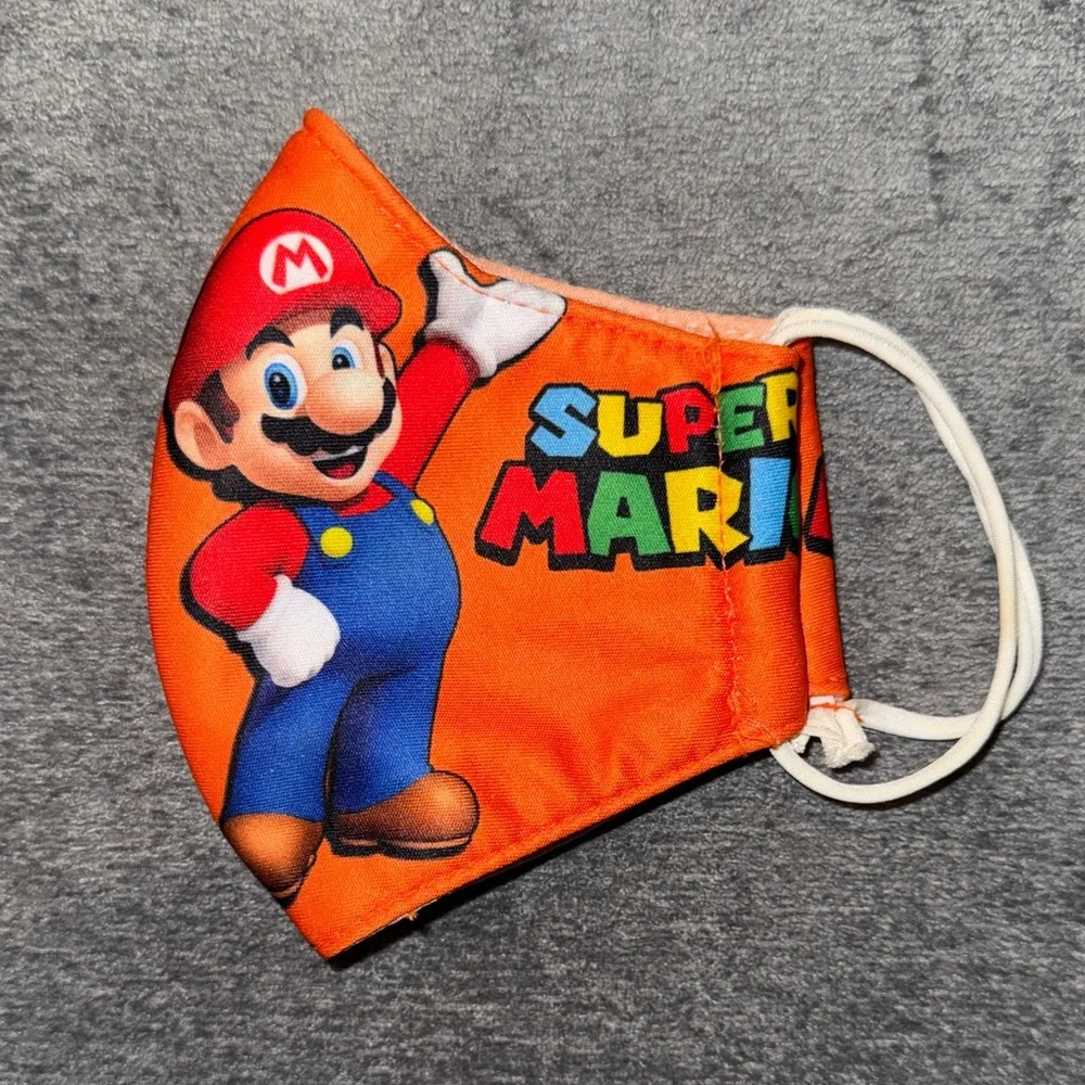 Super Mario Orange Kids Face Mask